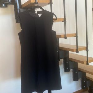 J Crew black ruffle collar and sleeve dress SZ 12